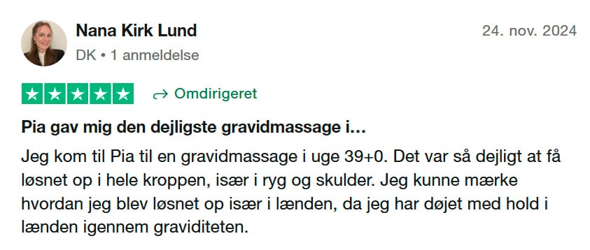 Trustpilot fremragende anmeldelse